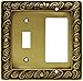 Franklin Brass 64053 Paisley Single Toggle Switch/Decorator Wall Plate/Switch Plate/Cover, Tumbled Antique Brass