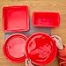 Silicone Baking Cake Pans Kitchen Cookware Kitchen Muffin Pan Cupcakes Circle 8 x 8 Inch Pie Pan (Red (4 Pack) Set)
