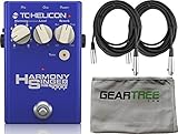 TC Helicon 996371001 Harmony Singer 2 Vocal Effects Pedal w/ Geartree Cloth and 2 XLR Cables