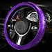 Aumo-mate 38CM Car Steering Wheel Cover Auto Truck Skidproof Soft PU Leather, 15-Inch, Purple