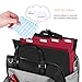 Phyxin Expanding File Folders 5 Pockets Document Organizer A4 Letter Size Plastic File Folder with Labels Document Holder for Business School Supplies Black