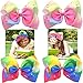 CÉLLOT 8 inch Hair Bows for Girls Alligator Clips Grosgrain Ribbon Rainbow Back to School Festival Christmas Bling Rhineston Hair Accessories for Baby Girls Toddler Girls Kids