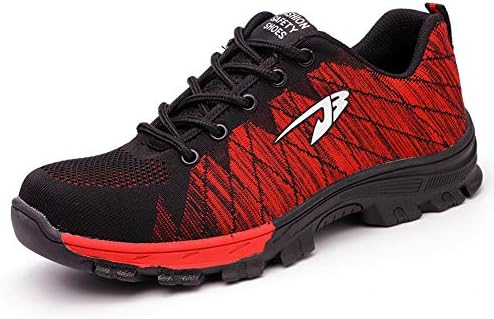 Getch Men's Work Safety Shoes S3 Steel Toe Puncture Proof, Lightweight Non-Slip Industrial & Construction Outdoor Casual Breathable Womens Protection Footwear
