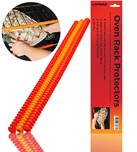image for 3 PACK Oven Rack Protectors Edge Liner Cover - BPA Free, FDA Approved,