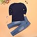 Efaster® 1Set Kids Baby Boys Long Sleeve T-Shirt Tops+Coat+Pants Clothes Outfits (7T)