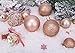 AMS 34ct Christmas Ball Mini Ornaments Party Decorations Shatterproof Festival Pendant Hangings for Xmas Tree Decor(1.57''/40mm,Champagne)