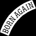 VEGASBEE Born Again Reflective Fabric Embroidered Iron-ON Patch Biker Jacket Rider Vest TOP Rocker 12 USA