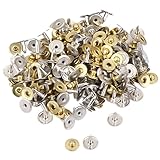 100 Sets Rivets Fasteners Studs Button Sewing Jeans (Golden)