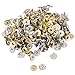100 Sets Rivets Fasteners Studs Button Sewing Jeans (Golden)