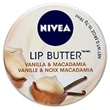 NIVEA Lip Butter 19 ml - Vanilla and Macadamia, Pack of 6