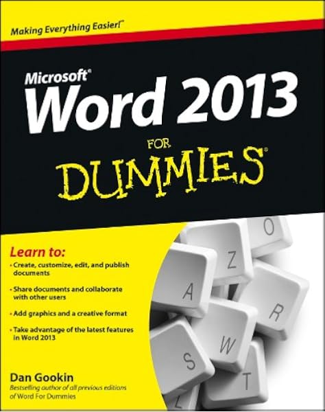 Word 2013 For Dummies Gookin Dan 9781118491232 Amazon Com Books
