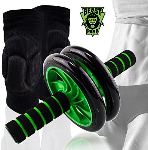 Beast Pump Ab Roller Wheel Core Abdominal Trainer + Knee Pads Protector
