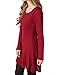 HAPEE Women's Crewneck Knitted Long Sleeve Sweater Dress , Red , Large