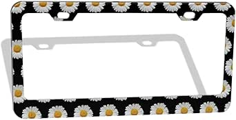 Amazon.com: Flower License Plate Frames Personalized Custom Daisy