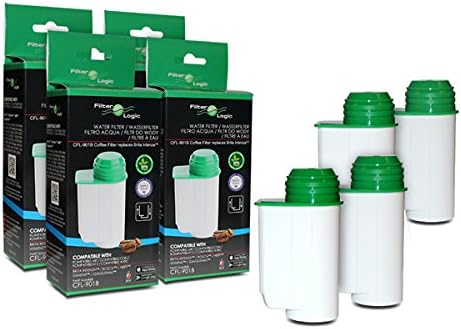 4 x FilterLogic CFL-901B Coffee Water Filter Compatible with Brita Intenza 467873 Bosch for VeroCafe TES51523RW & Siemens CT636LES6 WiFi Bean to Cup Coffee Machine Siemens, Bosch, Neff, Gaggenau