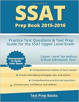 Ssat Prep Book 2015 2016 Practice Test Questions Amp Test