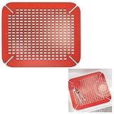 Kitchen Sink Mat Adjustable Contour Size, Red