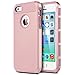 iPhone 6S Plus Case , iPhone 6 Plus Case , Alkax Rugged Heavy Duty Slim Fit Armor Dual Layer Hybrid Shockproof Protection Cover Bumper for Apple iPhone 6 Plus +1 Stylus Pen(Rose Gold)