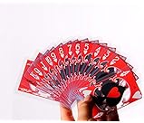 Reusable Waterproof Transparent Plastic Playing Cards Poker with Red and Black Chinese Opera Mask Characters from Hoocozi, 1Pack