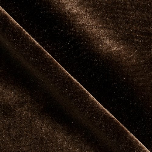 Stretch Velvet Knit Brown Fabric By The Yard