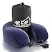 Pete Gear Hub Travel Pillow - Memory Foam Neck Pillow - Airplane Pillow for Car, Bus, Train Travel, Rest - 2 Carry Travel Pillowcase - Protective Navy Blue Velour Cover Product Name