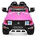 Best Choice Products Kids 12V Electric RC Truck Ride On w/ 2 Speeds, LED Lights, MP3, AUX, Pink