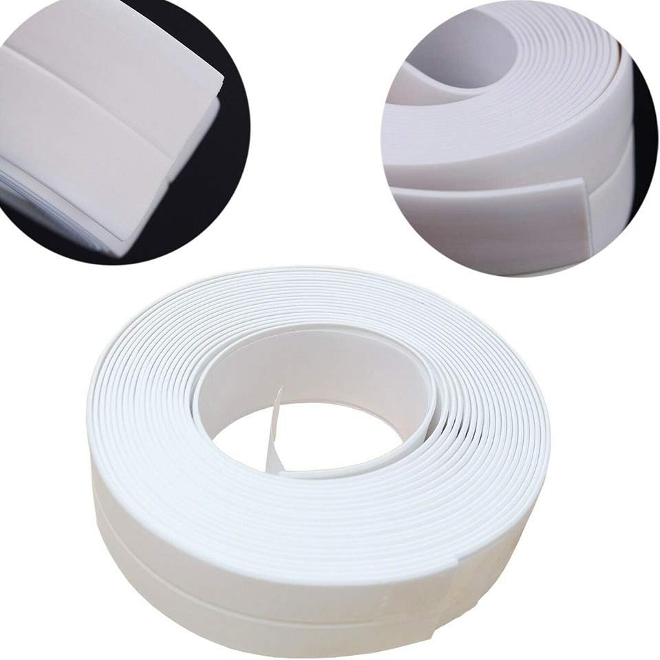 Gadgetking 3.2 meter Sealing Strip Bathroom Bath And Wall Self Adhesive Tape Sink Edge Basin Seal 3m Self Waterproof Sealant for Kitchen Bathtub