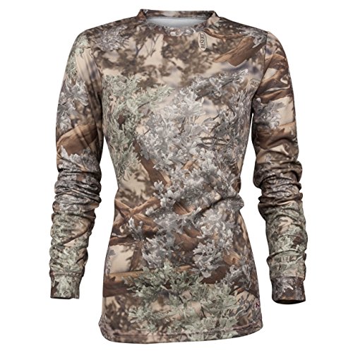 King's Camo Ladies Hunter Series Long Sleeve Camo Tee, Desert Shadow, Large