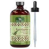 Beauty Aura 100% Pure Eucalyptus Oil - Finest Therapeutic Grade Oils Made From Premium Leaves for Humidifier, Aromatherapy Diffuser & Vaporizer Units & for All Other Uses (4 Fl Oz)