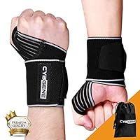 CybGene Wrist Wraps, Wrist Support Braces, for Weight Lifting, Gym Workout, Crossfit, Strength Training, Pull-up, Fitness, Powerlifting & WODs, Xfit, Avoid Injury, Unisex for Men & Women