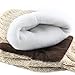 Women's Men Thick Winter Knitted Warm Circle Loop Infinity Scarf (one size, Beige White)