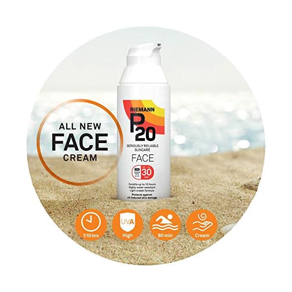 Riemann-P20-Face-Sun-cream-SPF30-50-g-Long-Lasting-UVA-and-UVB-Protection-for-up-to-10-hours-Highly-Water-Resistant Riemann P20 Face Sun cream SPF30 50 g Long Lasting UVA and UVB Protection for up to 10 hours, Highly Water Resistant