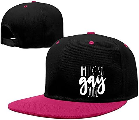 Iâ€m Like So Gay Dude Hip Hop Baseball Caps Comfortable Flat Bill Plain Snapback Hats Pink