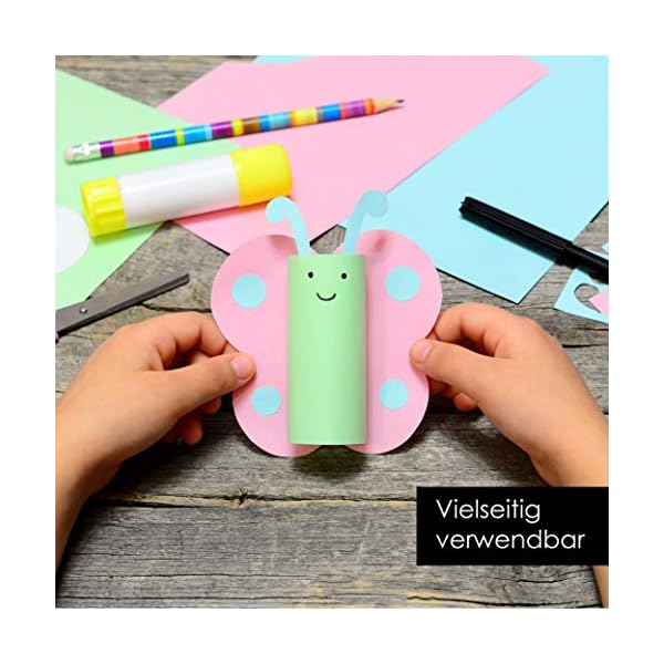 OfficeTree 50x Tonkarton Pastell A4 300g - Tonpapier Pastellfarben - 10 Farben - Tonpapier A4 - Fotokarton zum Basteln und Gestalten - Bastelpapier Pastellfarben - Pastell papier – Bild 6