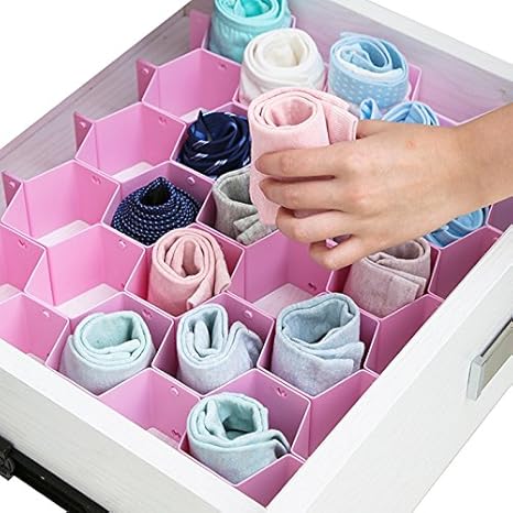 Orpio Honeycomb Drawer Organizers Dividers For Underwear Socks