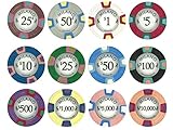 Claysmith Gaming 10-Gram Premium Milano Clay Poker Chips - 12 Chip Sample Set