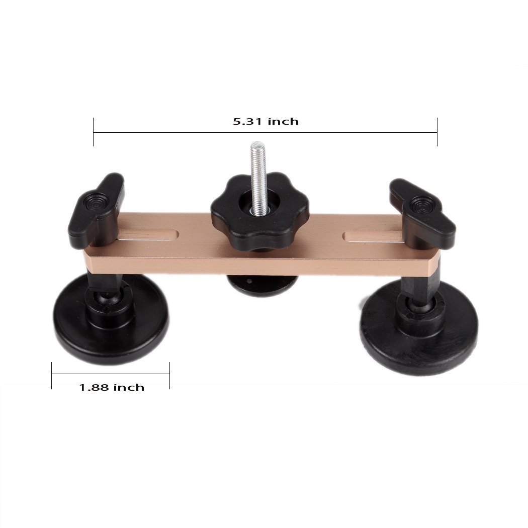 LucaSng Car Body Paintless Dent Removal PDR Bridge Dent Puller Sets Repair Tool Gold