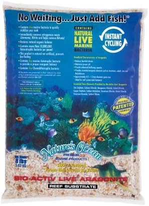 Nature's Ocean Bio-Activ Live Aragonite Reef Substrate, 8 lbs by Nature s Ocean