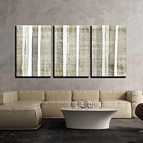 3 Piece Canvas Wall Art - Brown and Beige Abstract Art Painting - Modern Home Art Stretched and Framed Ready to Hang - 16"x24"x3 Panels