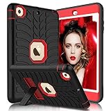 iPad Mini Case, iPad Mini 2 Case, iPad Mini 3 Case, iPad Mini Retina Case, Elegant Choise Heavy Duty Three Layer Armor Defender Protective Case with Kickstand for iPad Mini 1/2 / 3 (Red)