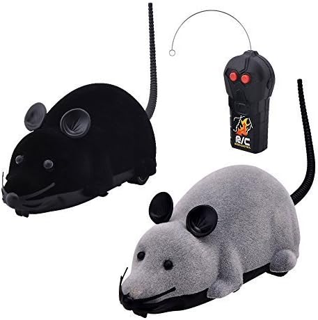 Eugreat Funny Wireless Remote Control  Mouse Toy, Black and Gray  (2 Pcs)