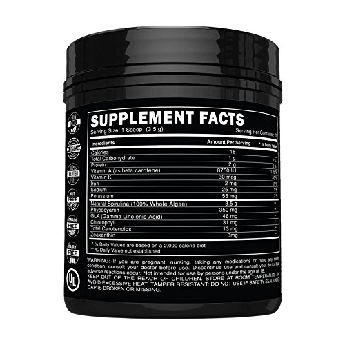 image for LIV Longevity Superfood California Premium Spirulina for Smoothies and