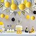 12PCS Paper Lanterns with Assorted Colors and Sizes Paper Lanterns Decorative,Chinese/Japanese Paper Hanging Decorations Ball Lanterns Lamps for Home Decor, Parties, and Weddings (Yellow)
