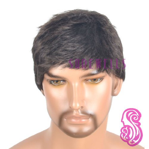 Men's Short Dark brown Wig Mature wig For White Men Lace Front Import