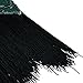 Metme Women's 1920s V Neck Beaded Fringed Gatsby Theme Flapper Dress for Prom,Green,Medium