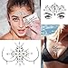 COKOHAPPY 2 Sheet Mermaid Rhinestone Breast & Face Jewels Tattoo - BODY STICKERS Crystal Tears Gem Stones Bindi Temporary Stickers