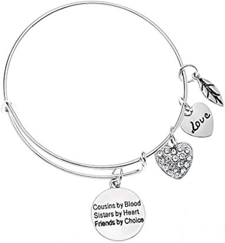 Infinity CollectionCousin Bangle Bracelet, Gifts for Cousins, Jewelry for Women