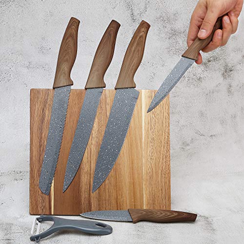 Resafy Magnetic Knife Block Holder Rack Magnetic Stands with Strong Enhanced Magnets Anti-slip Feet - Thumbnail 2