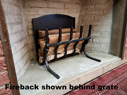 Grate Wall of Fire Model T-HDRF-5 (Tall Heavy Duty Reflective Fireback) 20" Tall, 21" Wide, 3/4" Thick Steel.