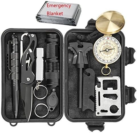 XinHe Survival Kit in Car Outdoor Emergency Gear EDC Tools for Long Road Trip/Hiking/Camping